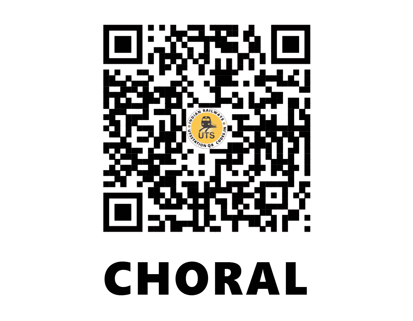 UTS QR Code for CHORAL - CRL - WR (MADHYA PRADESH)